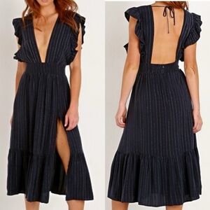 stillwater The Jessie Midi Dress Medium Black